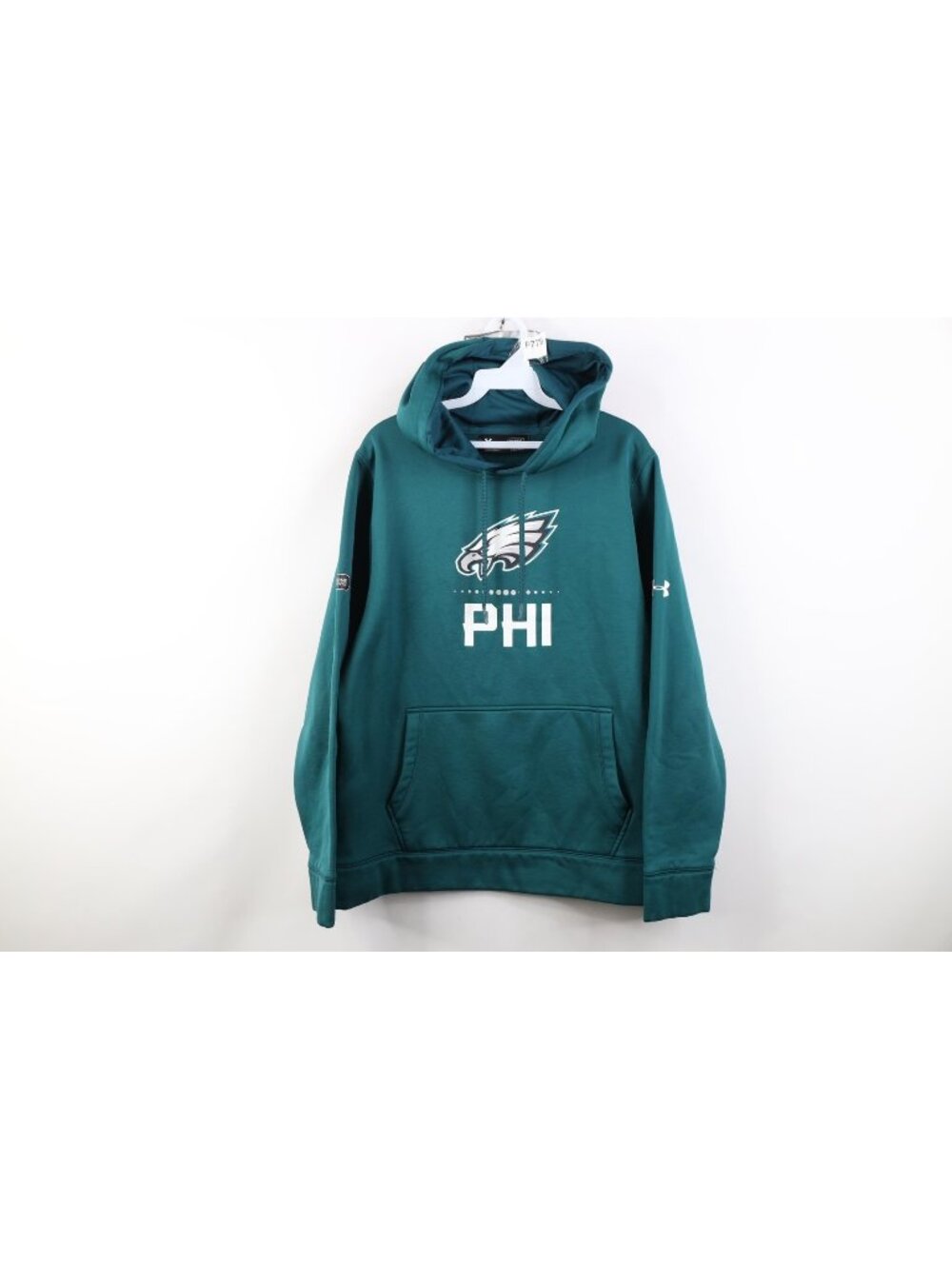 Under Armour NFL Combine Mens Medium Philadelphia Eagles Football Hoodie Green - Picture 1 of 16